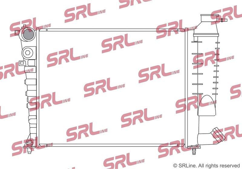 Radiator Citroen Xsara 97-00, Zx 91-97; Peugeot 306 93-97, 306 97-01, motor: 1.4, 1.6, 1.8, iesire - conector rapid, 460x358x22, SRLine, Aluminiu/ Plastic brazat, 1301J8; 1301J9
