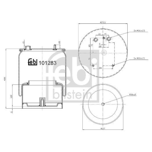 FEBI BILSTEIN Burduf, suspensie pneumatica