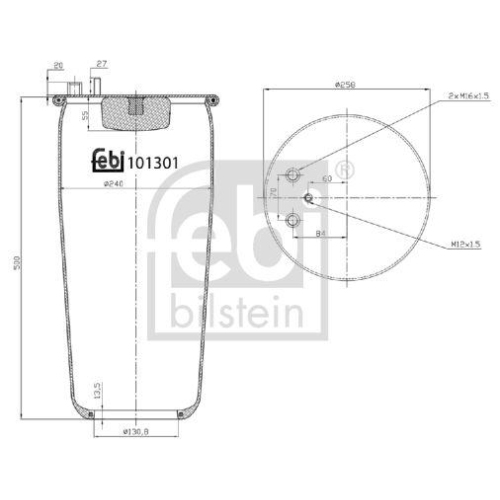FEBI BILSTEIN Burduf, suspensie pneumatica