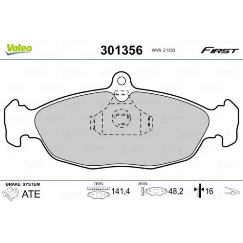 VALEO set placute frana,frana disc FIRST