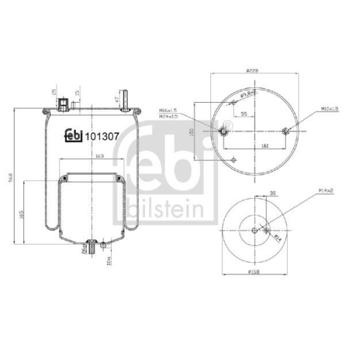 FEBI BILSTEIN Burduf, suspensie pneumatica