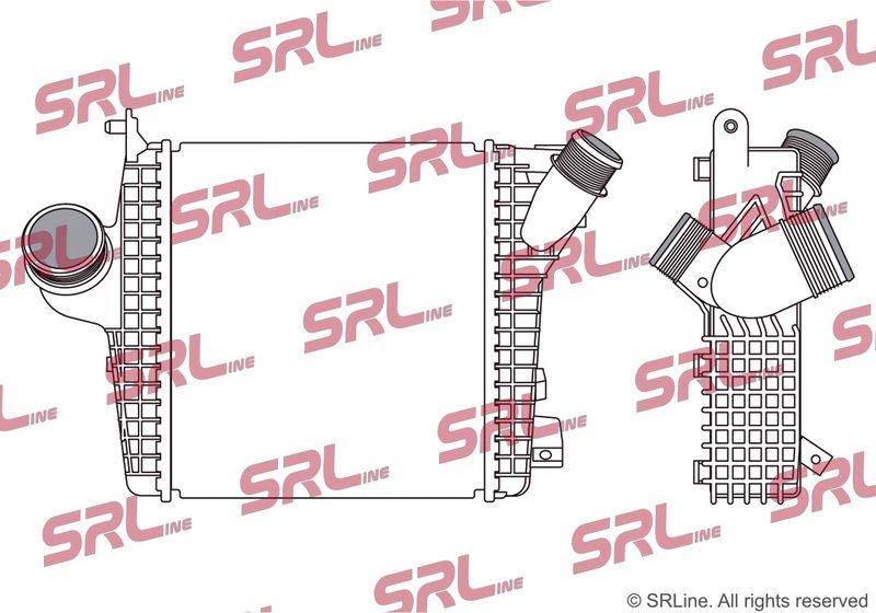 Intercooler Audi Q7 15-, Q8 18-; Vw Touareg 18-, motor: 2.0 TFSI, 3.0 TDI, 3.0 TDI e-tron, 3.0 V6 T, intercooler dreapta, 258x293x64, SRLine, Aluminiu/ Plastic brazat, 4M0145804AQ; 4M0145804BR