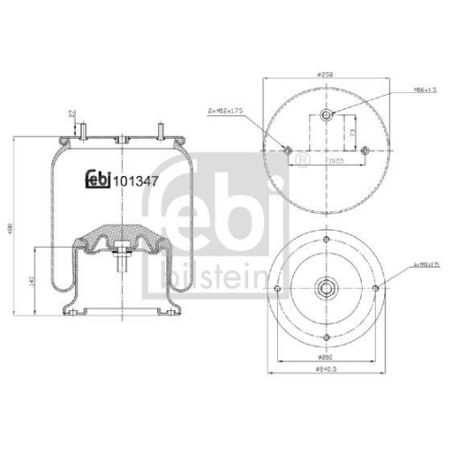 FEBI BILSTEIN Burduf, suspensie pneumatica