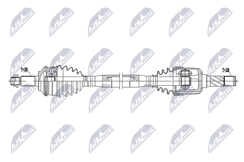 Planetara Mazda Mx-5 (NC) 1.8, 2.0 07.2007-2014; partea din spate, stanga, cutie viteze manuala, automata; MA042560XA; NTY, aftermarket