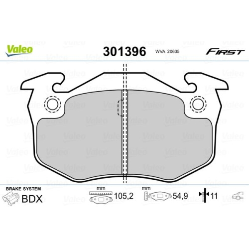 VALEO set placute frana,frana disc FIRST