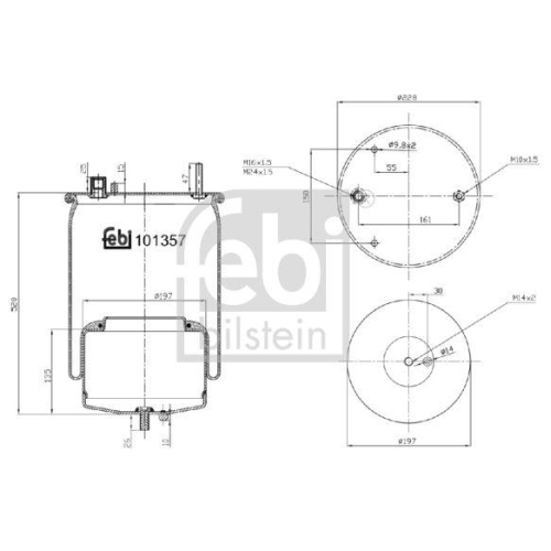FEBI BILSTEIN Burduf, suspensie pneumatica