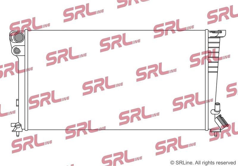 Radiator Citroen Berlingo 96-02, Xsara 97-00; Peugeot 306 97-01, Partner 96-02, motor: 1.8 D, 1.9 D, iesire - conector rapid, 668x358x16, SRLine, Aluminiu/ Plastic brazat, 133041