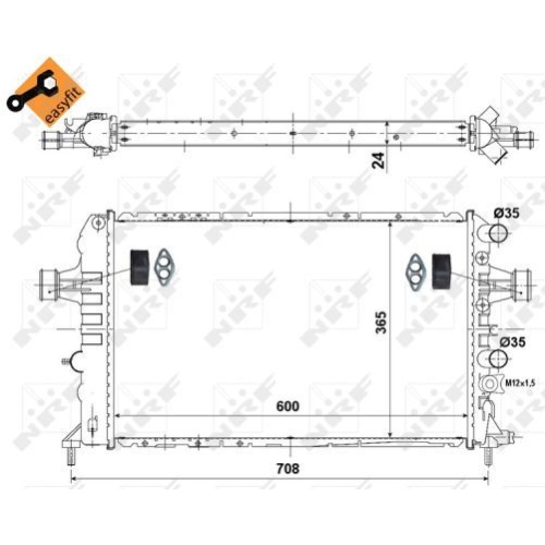 Radiator racire motor Nrf 58355