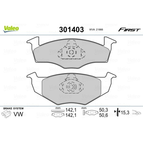VALEO set placute frana,frana disc FIRST