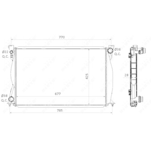 Radiator racire motor Nrf 58359