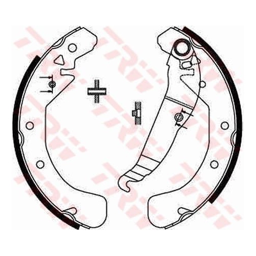 Set saboti frana Trw GS8637, parte montare : Punte spate