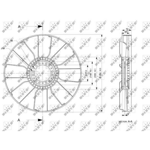 NRF Paleta ventilator, racire motor