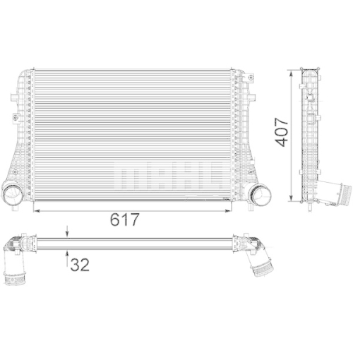 MAHLE Intercooler, compresor BEHR *** PREMIUM LINE ***