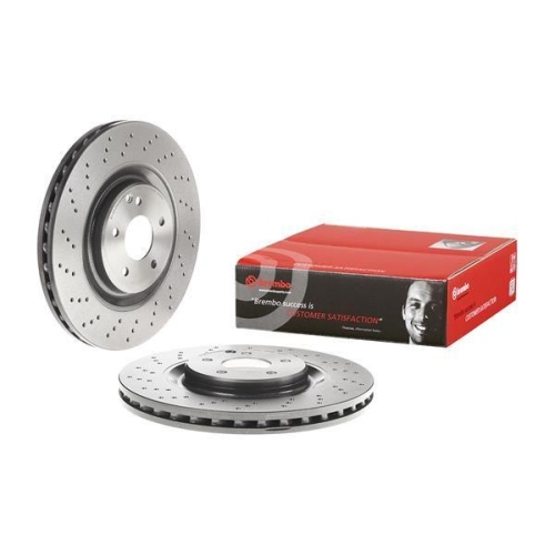 Set disc frana Mercedes Clasa C (W203) 05.00-12.07, Clasa C Coupe (Cl203) 03.01-06.11, Clasa C T-Model (S203) 03.01-08.07, Clk (C209) 05.02-03.10, Clk Cabriolet (A209) 06.02-03.10, Slk (R171) 03.04-12.11, Fata, 345X30mm, ventilat, BREMBO