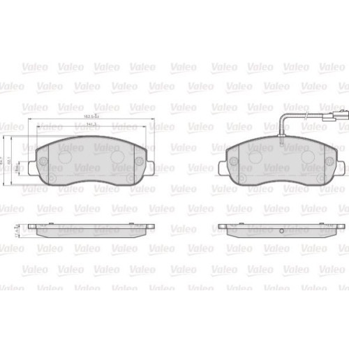 VALEO set placute frana,frana disc OPTIPACK for LCV