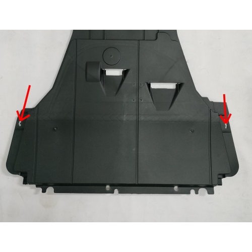 Scut motor Renault Megane 3, 10.2008-11.2013, Fata, polipropilena; parte inferioara, Aftermarket ; CLEME RUPTE - VEZI POZE