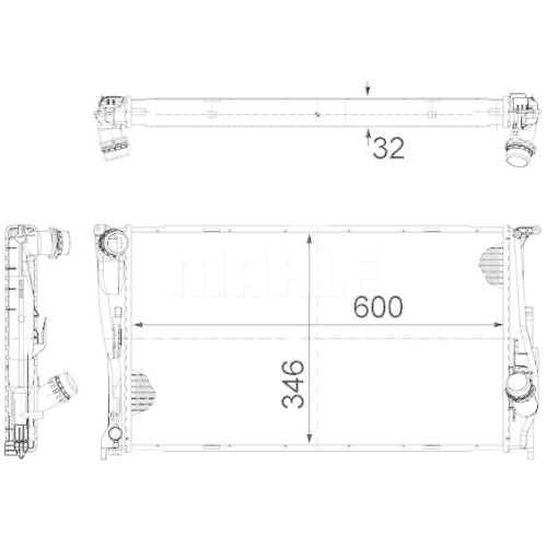 MAHLE Radiator, racire motor BEHR