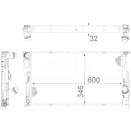 MAHLE Radiator, racire motor BEHR