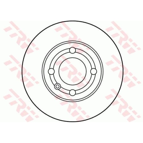 Disc frana Trw DF2780, parte montare : punte fata