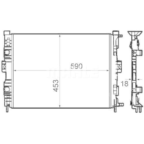 MAHLE Radiator, racire motor BEHR