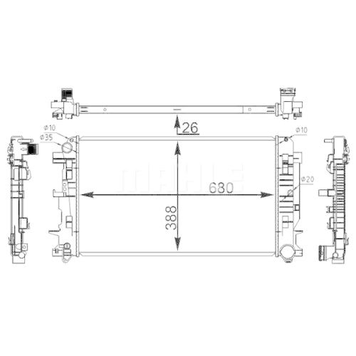 MAHLE Radiator, racire motor BEHR