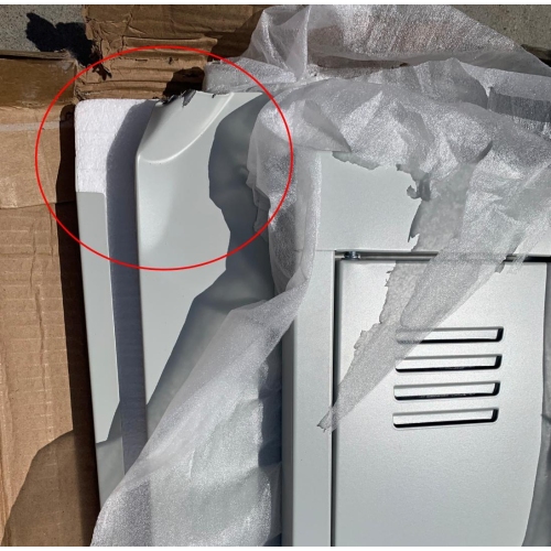 Dulap metalic fiset dublu tip vestiar 1800x450x380mm cu usa securizata, 2 rafturi, bara, oglinda si ventilatie, gri Breckner Germany; INDOIT LA COLTURI SUS
