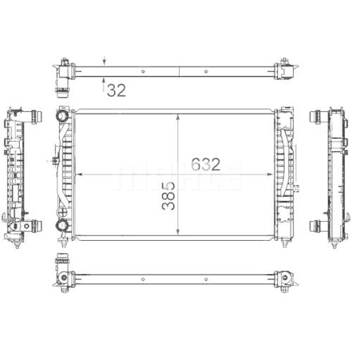 MAHLE Radiator, racire motor BEHR