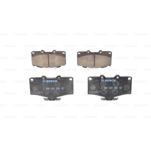 Set placute frana BOSCH 0986424268 fata Toyota 4 Runner (Kzn18, Vzn18, Rzn18) Hilux 2 Pick-Up (Rn6, Rn5, Ln6, Yn6, Yn5, Ln5) 4 Runner (Rn10, Vzn13, Vzn10, Rn13) Land Cruiser (Pzj7, Kzj7, Hzj7, Bj7, L