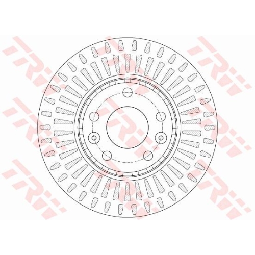 Disc frana Trw DF6184, parte montare : Punte fata