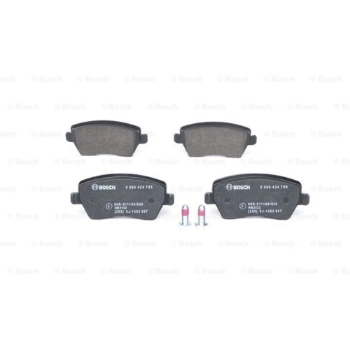 Set placute frana Bosch 0986424795, parte montare : punte fata