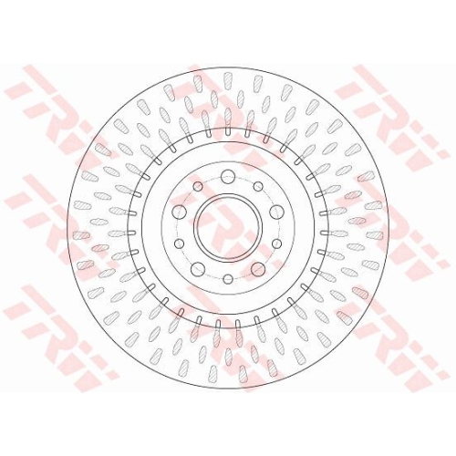 Disc frana Trw DF6424, parte montare : Punte fata