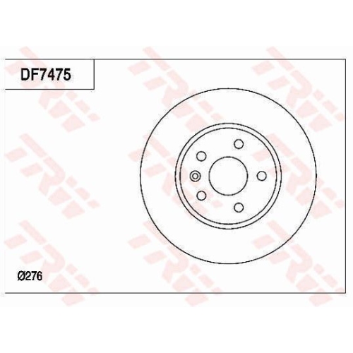 Disc frana Chevrolet Aveo, 03.2011-2014, Cruze, 05.2009-2014, Astra, 2010-, TRW