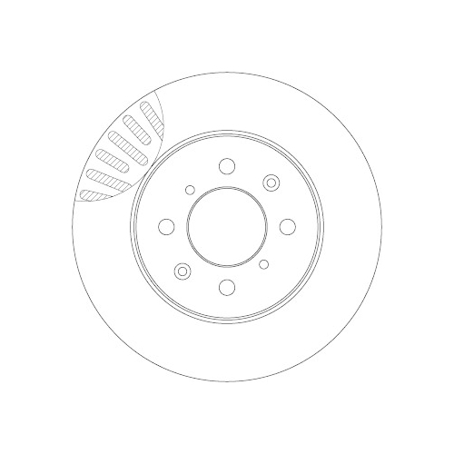 Set discuri frana fata TRW, Honda City Limuzina (Gm2, Gm3), 09.2008-, Jazz II, 06.2001-12.2008, Fata; puntea fata