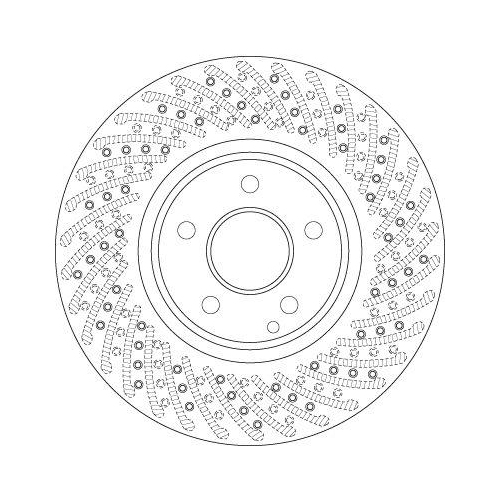 Set discuri frana Mercedes E-Class (W211), E-Class T-Model (S211), S-Class (W220), punte fata, 330x32, canelat perforat, TRW