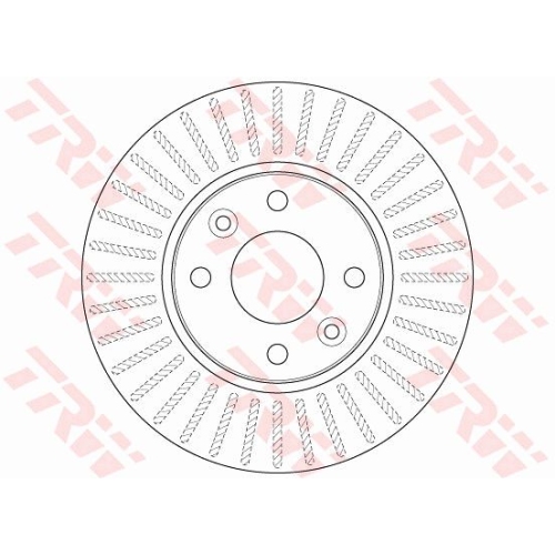 Disc frana Trw DF6186, parte montare : Punte fata