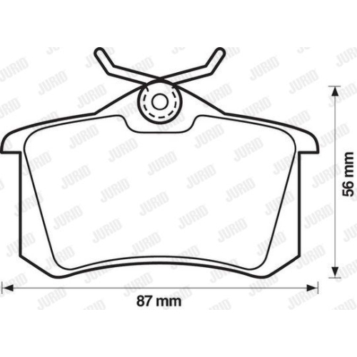 Set placute frana Jurid 571361J, parte montare : punte spate