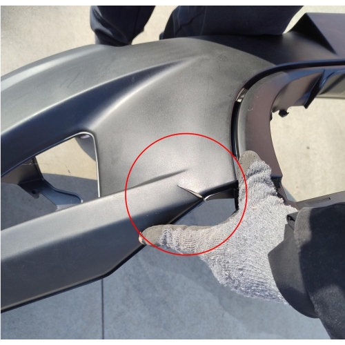 Bara fata VW Crafter (2E), 12.2005-04.2017, cu locas pentru proiectoare, 2E0807103S; CRAPAT + DEFORMARE VEZI POZE