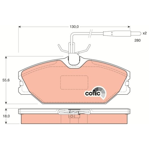 TRW set placute frana,frana disc COTEC