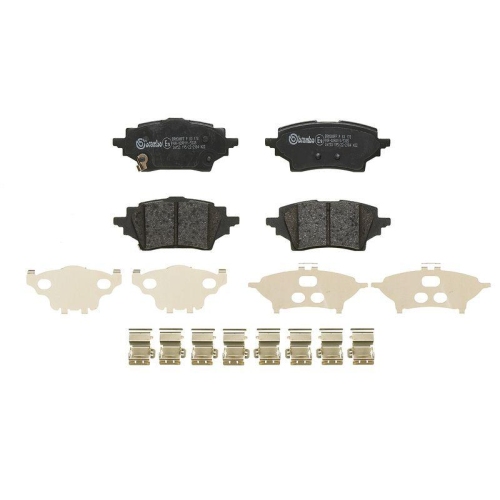 Placute frana Mazda 2 Liftback (Kb) 03.22-; Toyota C-Hr ( X1) 10.16-, Corolla Estate ( E21) 02.19-, Corolla Liftback ( E21 Ea1 Eh1) 10.18-, Corolla Sedan ( E21) 01.19-, Yaris ( P21 Pa1 Ph1) 02.20-, Spate, BREMBO