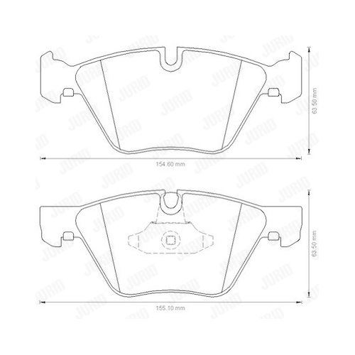 Set placute frana Jurid 573151J, parte montare : punte fata