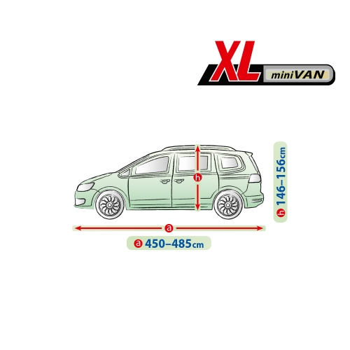 Prelata auto, husa exterioara Mobile Garage Mini Van XL lungime 450-485 cm