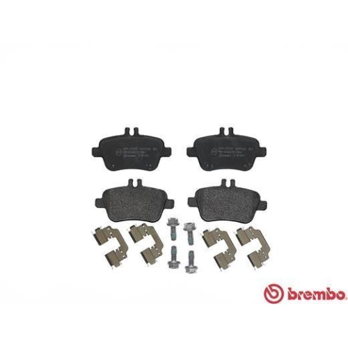 Placute frana Mercedes Clasa A (W176) 06.12-05.18, B-Class Sports Tourer (W246 W242) 10.11-12.18, Cla Coupe (C117) 01.13-03.19, Gla-Class (X156) 12.13-05.22, Slk (R172) 01.11-, Spate, BREMBO
