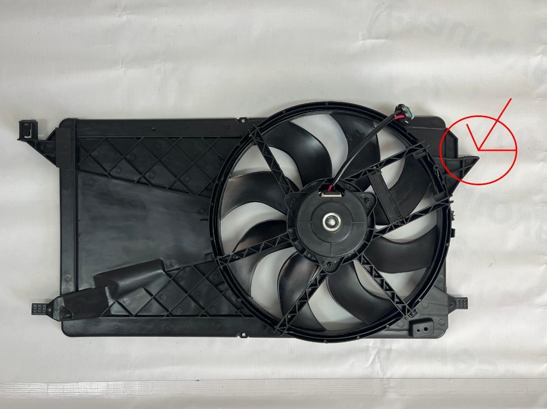 GMV radiator electroventilator Ford Focus 2 (Da_), 2004-2011, Mazda 3 (Bk), 2003-2009, Volvo C30, 2006-2013, S40/V50, 2004-2012, tip climatizare , dimensiune 390mm , cu 2 pini, fara modul control, CLEMA RUPTA, ELECTROVENTILATOR FOLOSIBIL