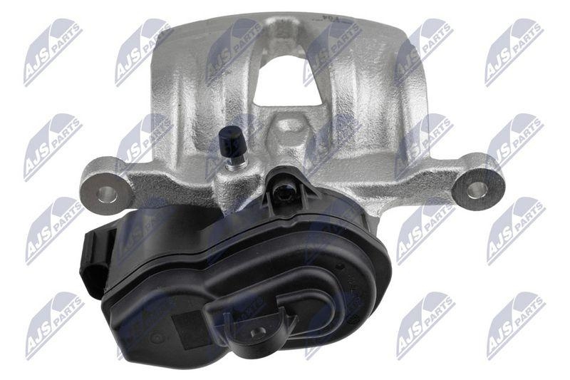 Etrier frana Volkswagen Touareg 3.0 R 4motion, 3.0 eHybrid 4motion, 4.0 V8 TDI 4motion 2020-, Audi Q7 2015-, Q8 2018-, Q8 E-Tron 2022-, E-Tron 2018-; partea din spate, stanga, electric, pentru disc 350mm; 4M0615403A; NTY, aftermarket