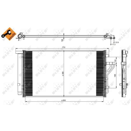 NRF Condensator, climatizare EASY FIT