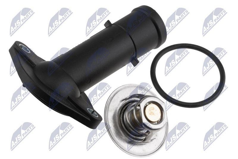 Termostat cu carcasa Audi A1, A3, A6 C6, Skoda Fabia II, Octavia II, Roomster, Seat Altea, Altea XL, Ibiza IV, Leon; 03L121114B; NTY, aftermarket