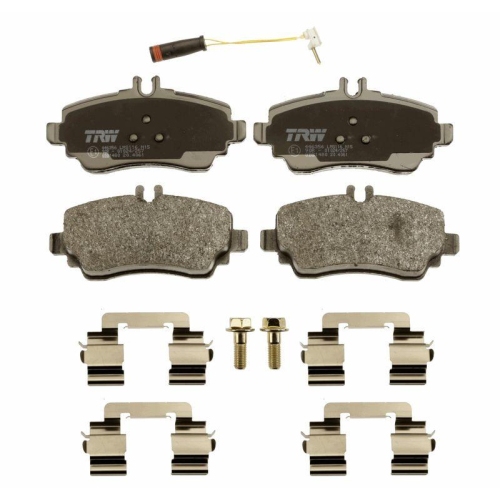 Placute frana Mercedes Vaneo (414), 1.6 (414.700), 1.7 CDI (414.700), 1.9 (414.700), punte fata, cu senzor uzura, TRW