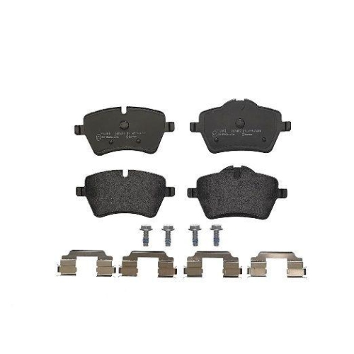 Placute frana Mini Mini (R50 R53) 06.01-09.06, Mini (R56) 11.05-01.14, Mini Cabriolet (R52) 04.04-07.08, Mini Clubman (R55) 10.06-12.15, Mini Convertible (R57) 10.07-06.15, Mini Coupe (R58) 12.10-05.15, Mini Roadster (R59) 01.11-04.15, Fata, BREMBO