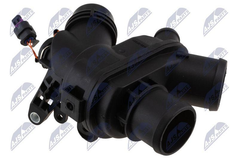 Termostat cu carcasa Jaguar Xj X351 3.0 2012-, Xf X260 3.0 2017-, Xe X760 3.0 2015-, F-Type X152 3.0 2012-, F-Pace X761 3.0 / 5.0 2015-, Land Rover Discovery IV 3.0 2013-, Discovery V 3.0 2016-, Range Rover IV 3.0 2013-, Velar 3.0 2017-; LR107288; NTY