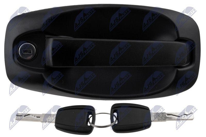 Maner exterior usa Citroen Nemo 2007-, Fiat Doblo 2010-, Fiorino 2007-, Qubo 2008-, Peugeot Bipper 2008-; partea din fata, dreapta; 735460510; NTY, aftermarket